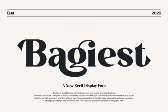 Bagiest: A Serif Font That Elevates Branding
