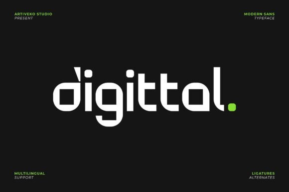 Digittal: A Modern Sans Serif Font for Digital Branding