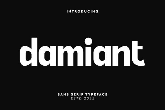 Discover Damiant: A Modern Sans Serif Font for Branding Projects
