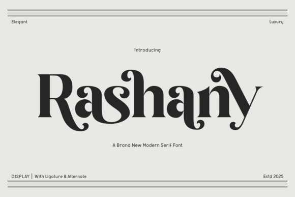 Introducing Rashany: A Modern Serif Font for Handmade Creations