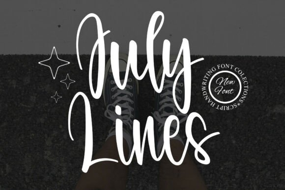 July Lines: A Handwritten Font for Modern Editorial Design