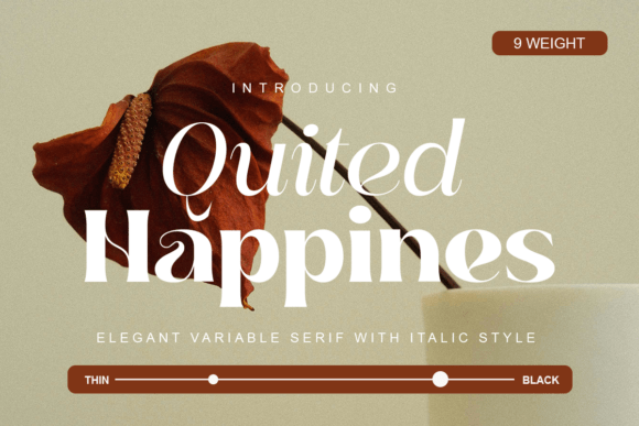 Quited Happines: A Serif Font for Thoughtful Editorial Design