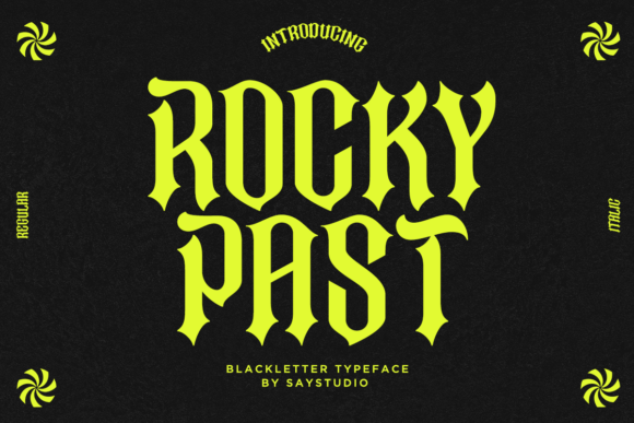 Rocky Past: A Bold Blackletter Font for Editorial Design