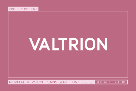 Valtrion: A Modern Sans Serif Font for Polished Branding